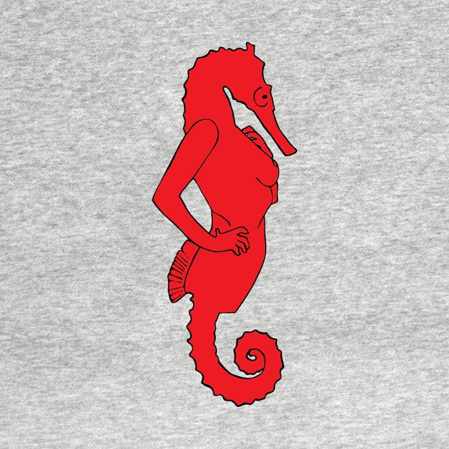 Seahorse (with outline) by craftsbeforeshafts